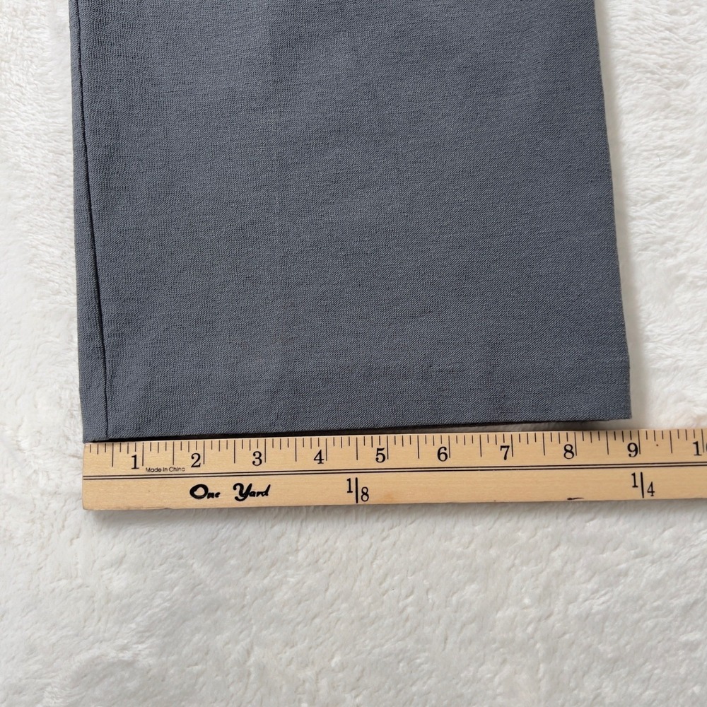 Eileen Fisher Straight Leg Pull On Pants Women XL Gray Crepe High Rise Stretch - Picture 9 of 9